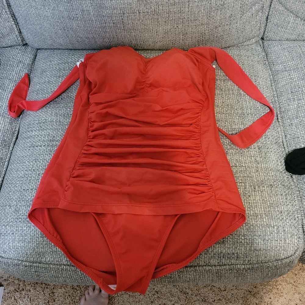 Ruby Ribbon One piece bathing suit